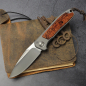 Preview: 25/074 - German Edition - iMamba Arno Bernard Knives Ironwood knife + titanium handle RWL-34 - Framelock