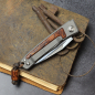 Preview: Arno Bernard Knives Rinkhals Titan Fuller Taschenmesser Ironwood RWL34 Half stop - 25/045