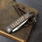 Preview: 25/046 Rinkhals - Arno Bernard Knives - RWL 34 titanium slipjoint pocket knife with mammoth molar