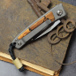 Preview: 25-043 Rinkhals Spalted Maple - Arno Bernard Knives - Fuller Slipjoint Titanium pocket knife RWL34