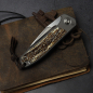 Preview: 25/080 German Edition Fuller Arno Bernard Knives iMamba Kudu Knochen braun + Titangriff RWL-34 - Framelock