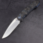 Preview: Arno Basson Messer - G8FF Messer Elmax Stahl FAT Carbon Darkmatter blue - Linerlock Folder aus südafrikanischer Herstellung