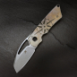 Preview: Kansept Goblin compass knife titanium bronze anodized with clip