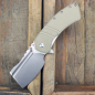 Preview: Korvid-XL by Kansept Knives Design by Koch-Tools in G10 sand and 154CM steel stonewashed