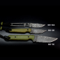 Preview: SK07-EDC: Messer handgefertigt in SB1 Stahl und Griff in G10 OD-green incl. Kydex