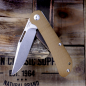 Preview: Ancient Spring Lanny´s Clip G10 braun Stahl D2 Low Budget Taschenmesser Je made Knives