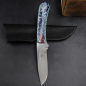 Preview: Arno Bernard Knives Model Kudu - The masterpiece for hunting - Kudu bone blue/red