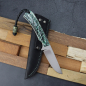 Preview: Model Badger by Arno Bernard Knives with green handle made of kudu bone