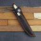 Preview: Bateleur elegant leisure knife with handle made of colored warthog tusk - Arno Bernard Knives