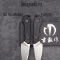 Preview: SK09 - Griff Version Micarta schwarz mit Kydex/Leder Stahl Sandvik-14C28 EDC Messer 2. Run