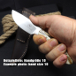 Preview: Sable hunting knife / skinner from South Africa Arno Bernard with kudu bone and leather sheath
