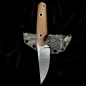 Preview: Special - Steffen Bender Custom EDC Knife M390 Steel with Antique Micarta + MDK Kydex Reaper