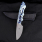 Preview: Arno Bernard Knives "Great White" with kudu bone dyed blue and N690 steel