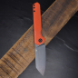 Preview: Kansept bulldozer low budget with D2 steel TiCn coated and scales made of G10 in orange liner lock
