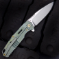Preview: Folder Combustion 2018 - JE made Knives M390 blade Titanium handle green Knives with history