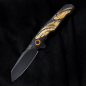 Preview: Boudicca 7.5" Harpoon Warncliff with mammoth tusk 6AL4V titanium handle RWL-34 steel custom knife South Africa