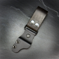 Preview: Kydex belt adapter / dangler with leather straps black/coffee and snaps, vertical movement