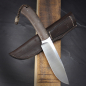 Preview: Arno Bernard Knives Elephant Camp Knife with Micarta handle and high-quality leather sheath