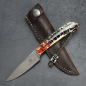 Preview: Fin & Feather by Arno Bernard Knives with stabilized kudu bone handle in 2 colors