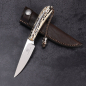Preview: Fin & Feather von Arno Bernard Knives mit stabilisierten Griff aus Kuduknochen braun