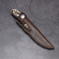 Preview: Fin & Feather von Arno Bernard Knives mit stabilisierten Griff aus Kuduknochen braun