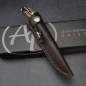 Preview: Fin & Feather von Arno Bernard Knives mit stabilisierten Griff aus Kuduknochen braun