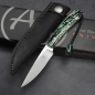 Preview: Fin & Feather by Arno Bernard Knives with stabilized kudu bone green