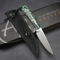 Preview: Fin & Feather by Arno Bernard Knives with stabilized kudu bone green