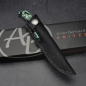 Preview: Fin & Feather by Arno Bernard Knives with stabilized kudu bone green