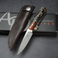 Preview: Fin & Feather von Arno Bernard Knives mit stabilisierten Griff aus Kuduknochen in 2 Farben