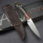 Preview: Fin & Feather von Arno Bernard Knives mit stabilisierten Griff aus Kuduknochen in 2 Farben