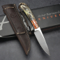 Preview: Fin & Feather by Arno Bernard Knives with stabilized kudu bone handle in 2 colors