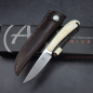 Preview: Fin & Feather von Arno Bernard Knives mit Griff aus Warzenschweinstoßzahn natur