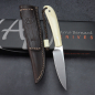 Preview: Fin & Feather von Arno Bernard Knives mit Griff aus Warzenschweinstoßzahn natur