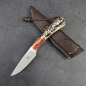 Preview: Arno Bernard Fin & Fur EDC Messer mit Griff aus 2-farbigen Kuduknochen