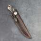 Preview: Arno Bernard Fin & Fur EDC Messer mit Griff aus 2-farbigen Kuduknochen