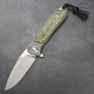 Preview: Arno Bernard Knives - Fuller iMamba titanium knife / folder with blade made of RWL-​34 steel and carbon UNI Gold