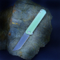 Preview: Foosa Slipjoint Taschenmesser mit Flipper von Kansept Knives mit G10 Jade Detendball Arretierung