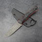 Preview: ABVERKAUF - Forge Works Messer SB1 stonewashed G10 schwarz mit rotem Liner - Droppoint