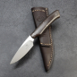 Preview: Galago grenadilla wood - Arno Bernard Knives small EDC knife with N690 steel and leather sheath