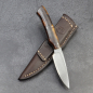 Preview: Galago Ironwood - Arno Bernard Knives kleines EDC Messer mit N690 Stahl und Lederscheide