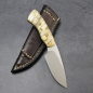 Preview: Gecko Arno Bernard Knives mammoth molar EDC knife N690 steel with leather sheath