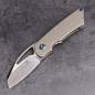 Preview: Goblin - Kansept knife titanium stonewashed folder with blade CPM-S35VN with clip