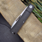 Preview: J.E. Made Knives Gunstock Stonewashed Blade CPM-S35Vn Handle made of carbon Slipjoint Pocket knife