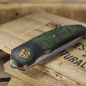 Preview: Arno Basson - G3FF Messer Elmax Stahl G10 mit FAT Carbon Inlay grün - Folder aus südafrikanischer Herstellung