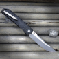 Preview: Kansept Hazakura Twill Carbon Fiber steel 154CM front flipper knife designed by Max Tkachuk