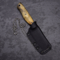 Preview: SK05 outdoor custom knife carbon steel 1.2419 stabilized poplar with MDK Kydex link chain