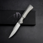 Preview: SK-X Slipjoint Taschenmesser - CPM20CV Stahl satin Handfinish full Titan - Hohlschliff