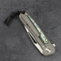Preview: 23-555 Folder skeletonized - Arno Bernard Knives - iMamba titanium knife with abalone blade made of RWL-34 steel