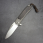 Preview: 24-189 Flipper iMamba Arno Bernard Knives Grenadillholz + Titan RWL-​34 - Framelock Messer